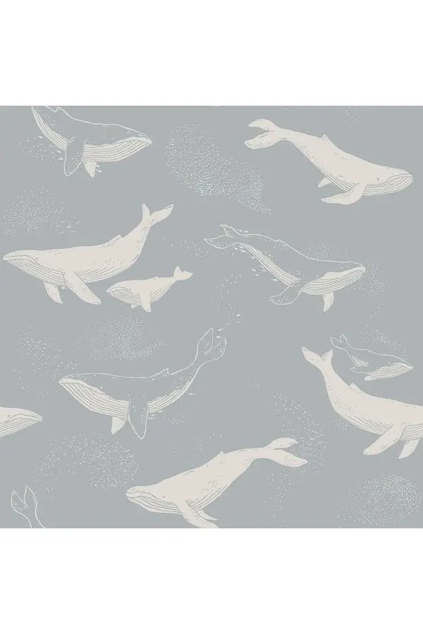 Newbie Wallpaper - Whales - Blue