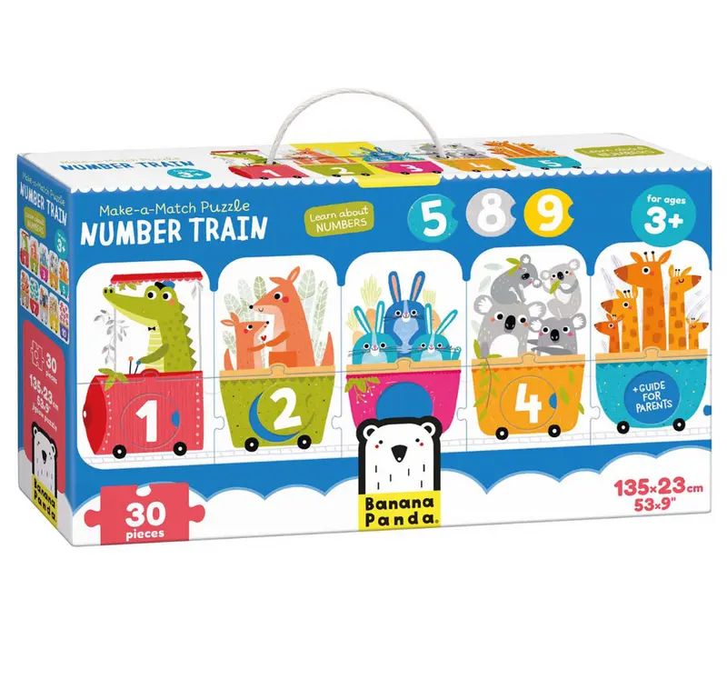 Nummer trein puzzel