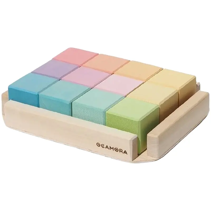 ocamora bouwblokken - pastel - 12st