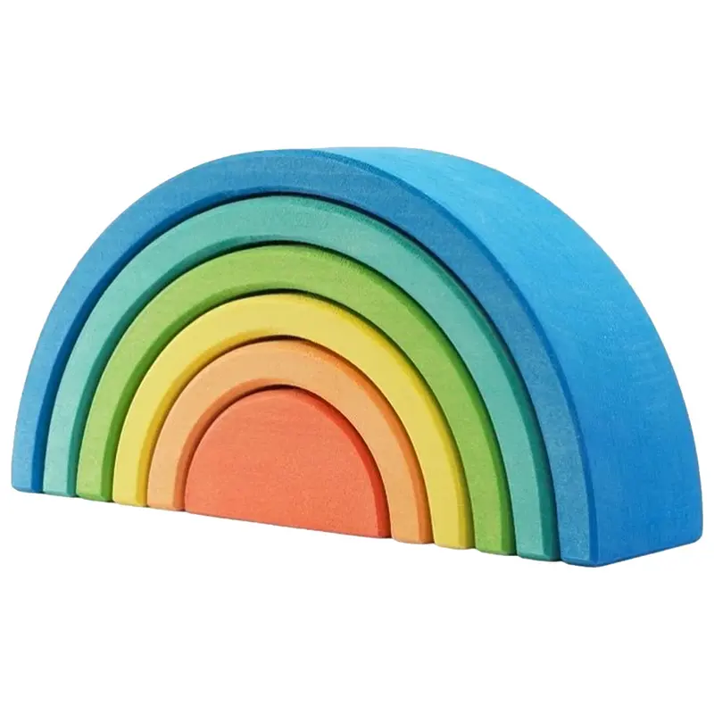 ocamora regenboog stapeltoren blauw - 6 bogen - 23 cm