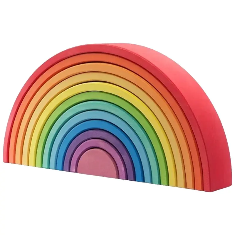 ocamora regenboog stapeltoren rood - 12 bogen - 41 cm
