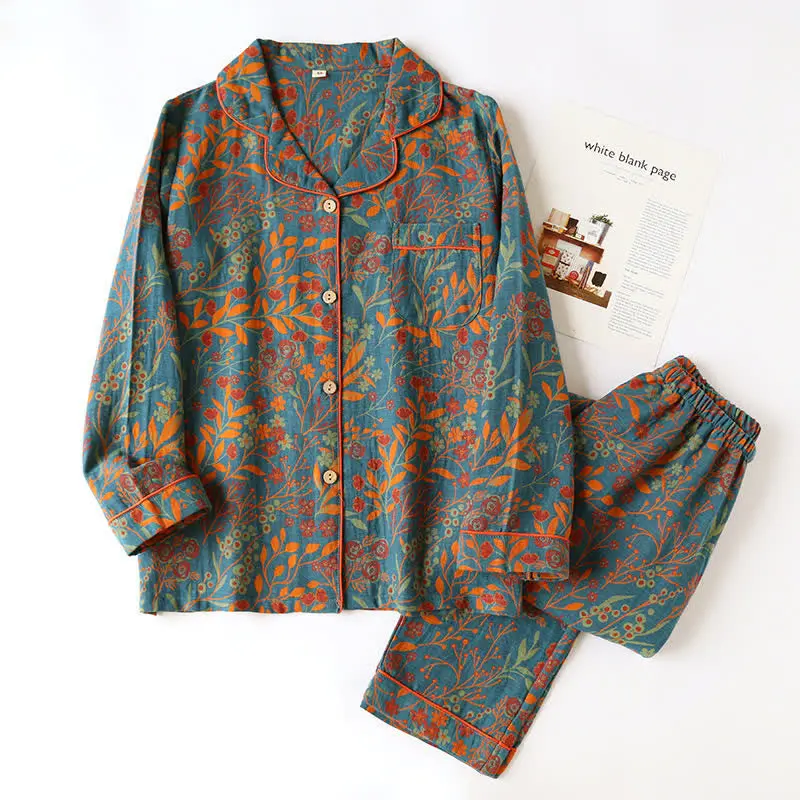 Orvian Loungewear Set Dames - Vintage Katoen, Comfortabel en Ademend