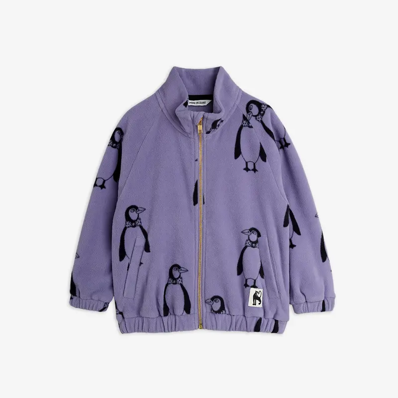 Penguin all over print fleece jacket