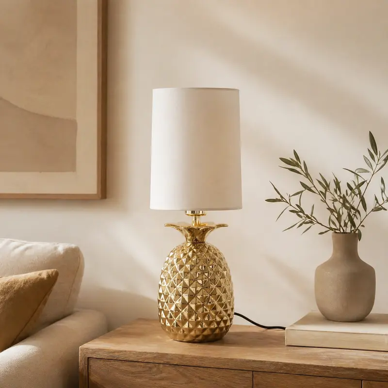 Pinesto Gold Pineapple Table Lamp