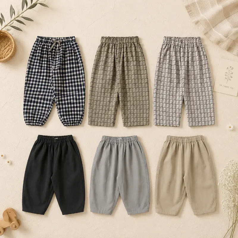 Plaid Cotton Pants – Luchtig & Ademend – Casual ballon/harem-stijl broek