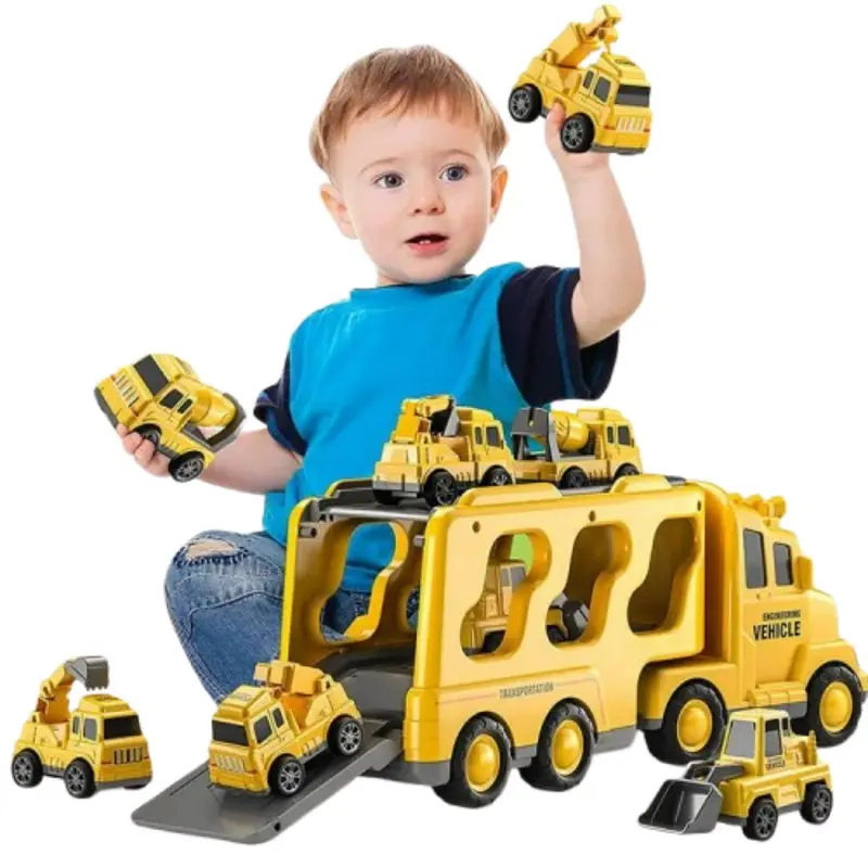 PlayCity Transport Truck - Speelgoed vrachtwagenset met licht en geluid