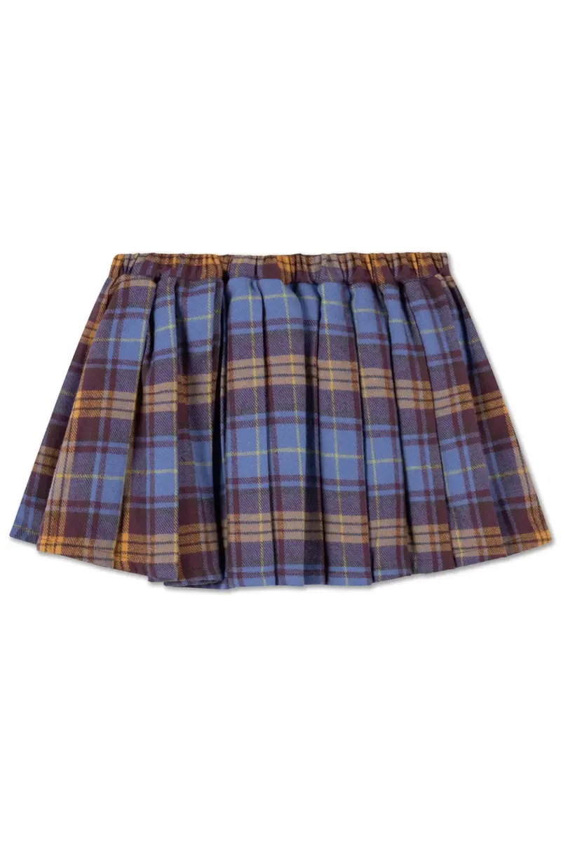 Plisse skirt - check