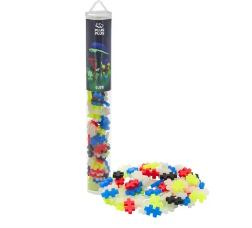 Plus-Plus Tube glow in the dark