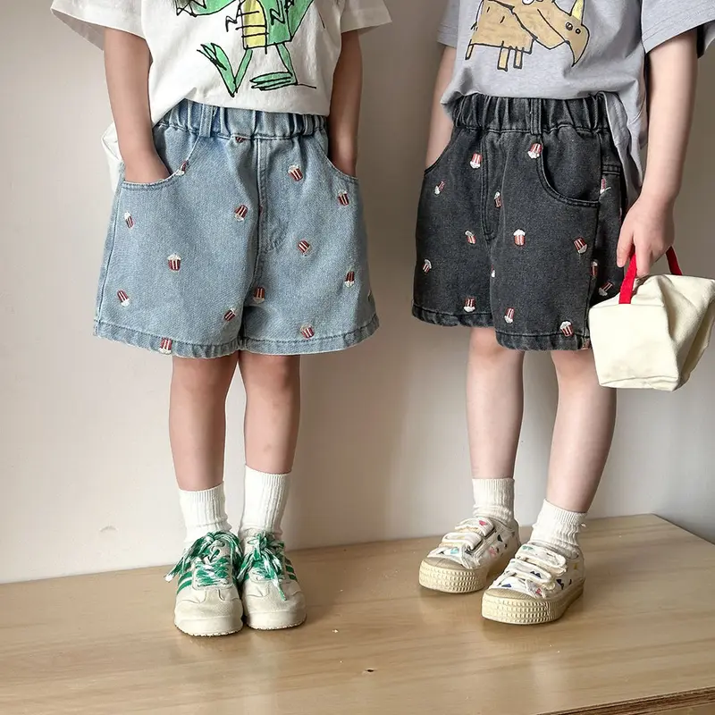 PopcornPop™ – Shorts met Popcornprint – Comfortabele Zomershort voor Kinderen