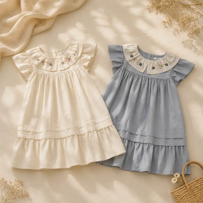 Princess Dress – Stijlvol & comfortabel – Jurk met Geborduurde Kraag