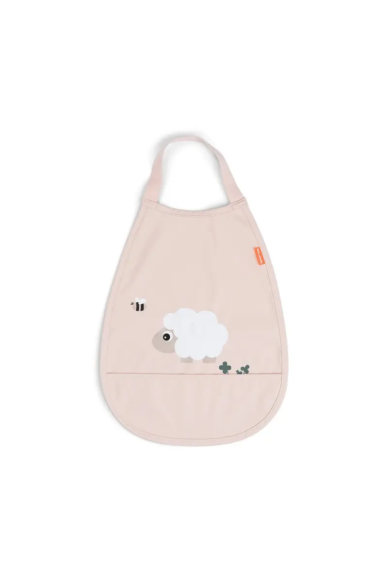Pull-over bib | Tiny farm - Powder