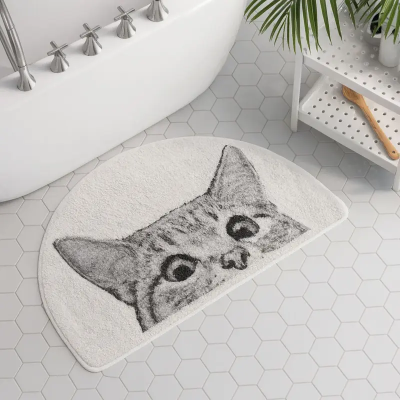 Purrfect Kitty Badmat - Zacht Polyester, Antislip Design