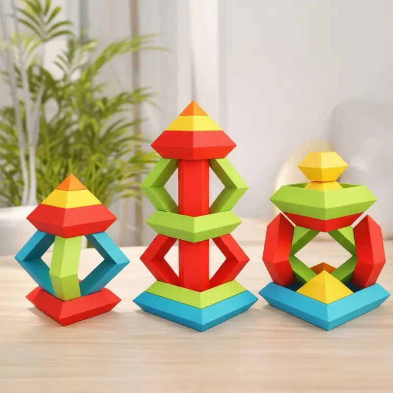 Pyramid Stacking Blocks – Motoriek & Creativiteit – Stapel Blokken Set