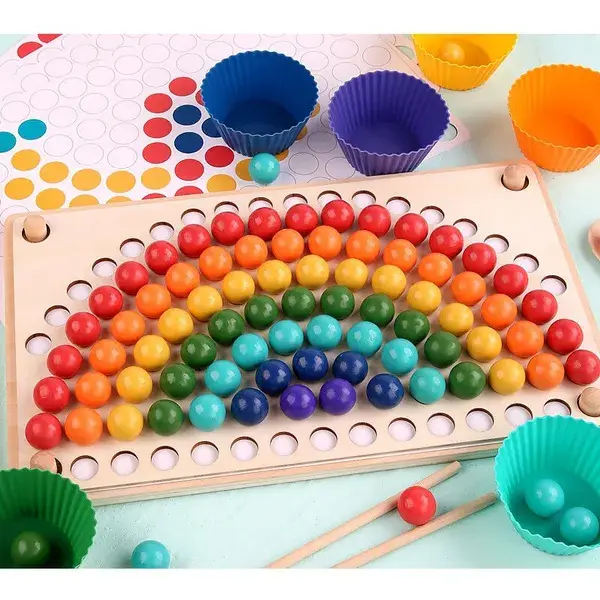 Rainbow clip beads