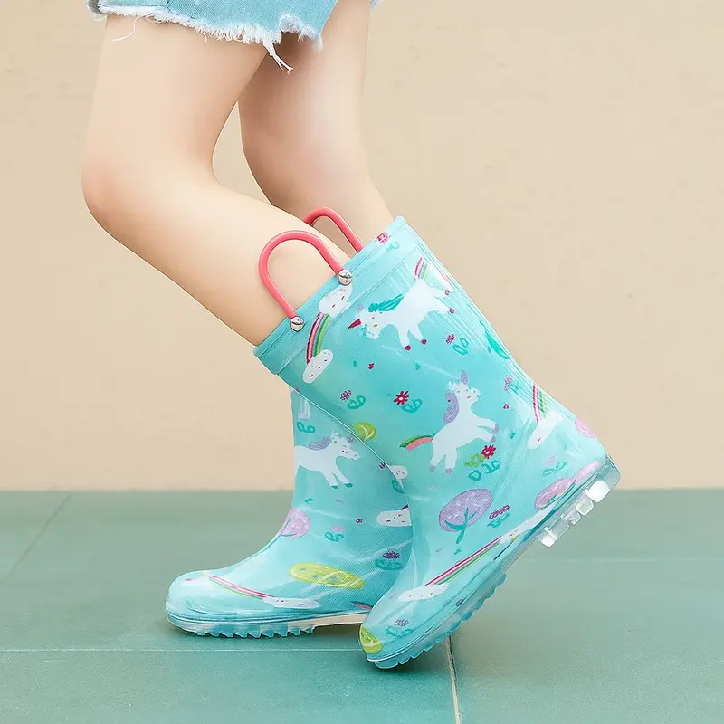RainySteps – Gemakkelijk & Waterdicht – Regenlaarzen met Print & lus