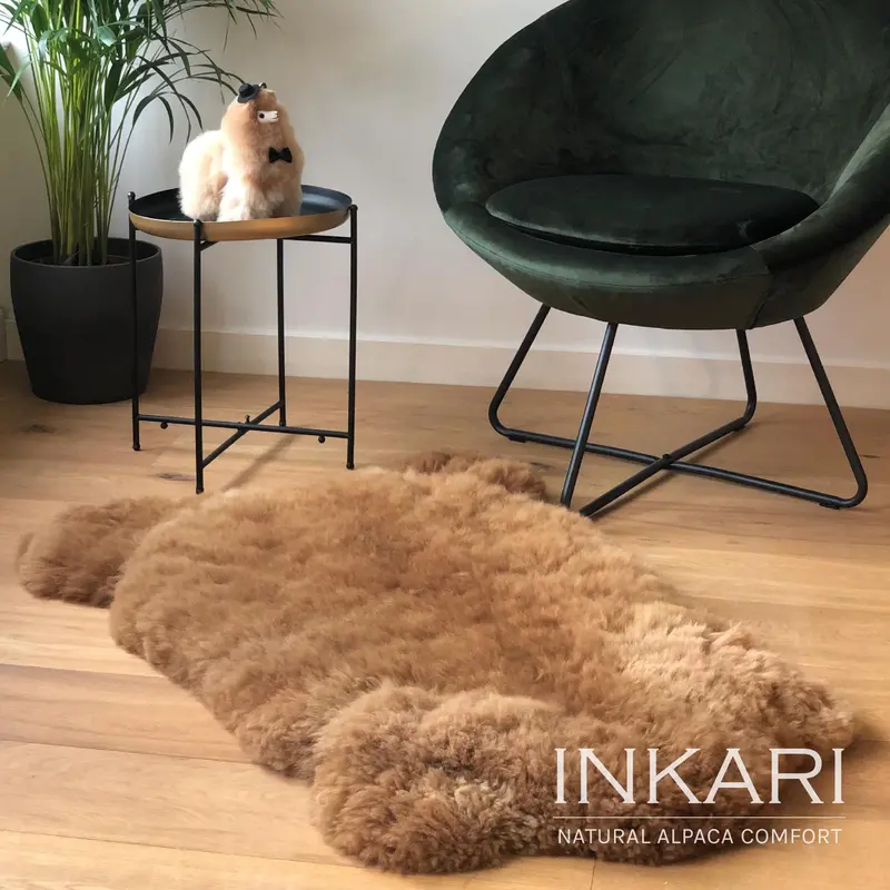 Reina - Handmade Alpaca Rug - Hazelnut