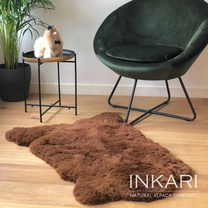 Reina - Handmade Alpaca Rug - Walnut