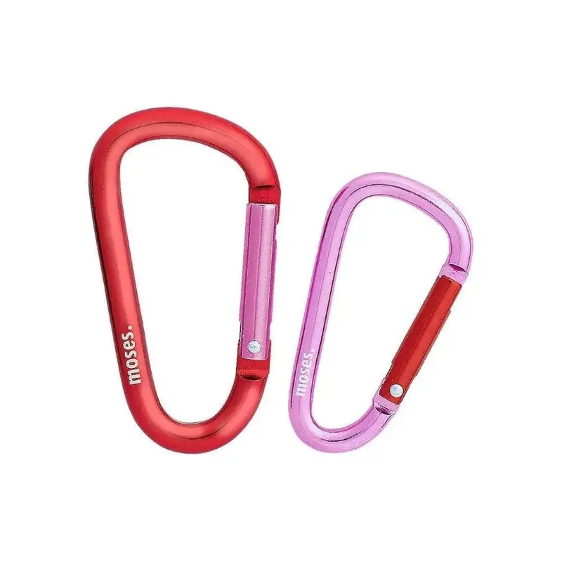 Reisset Karabijnhaken Rood/Roze