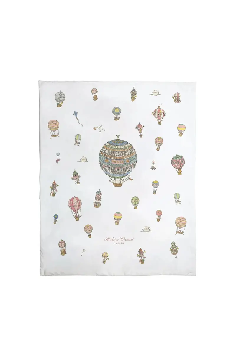 Reversible Quilt - Hot Air Ballon / Carousel Blue
