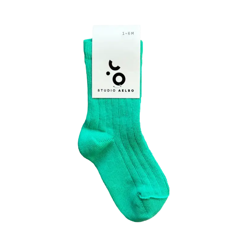 Rib Socks Sea Green