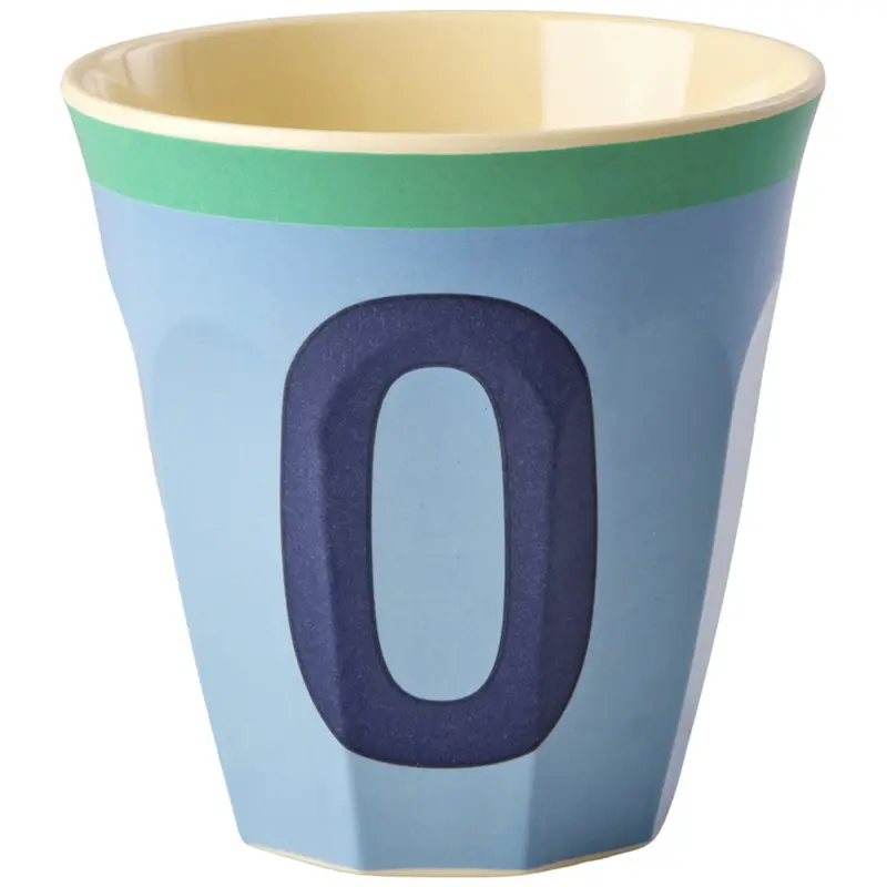 rice alfabetbeker O - vintage - vintage blauw - 250 ml