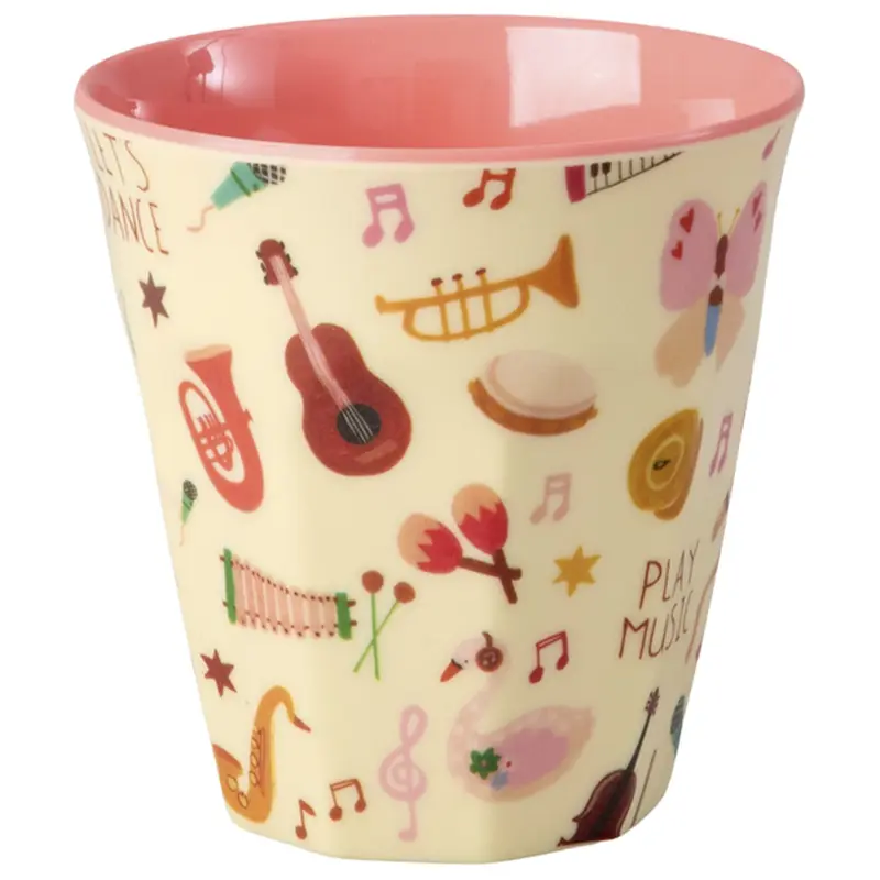 rice kinderbeker music band - roze - 160 ml