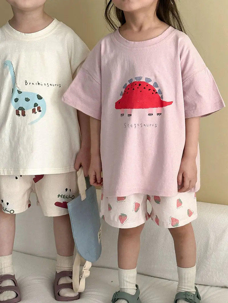 RoarFlex™ – Oversized T-shirt met Dino Print – Comfortabel Kinderkatoen