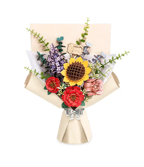 Robotime DIY Wooden Flower Bouquet 30 cm