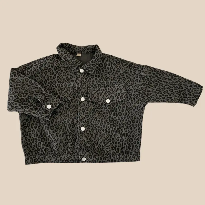 RogueRoar™ – Luipaardprint Spijkerjasje voor Kinderen – Stoere Denim Look