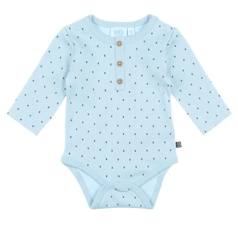 ROMPER / BODY LANG - mini person, blauw, FEETJE