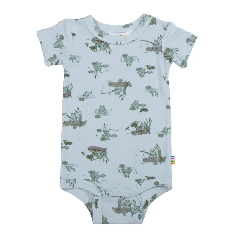 Romper korte mouw - kikkers - bamboe