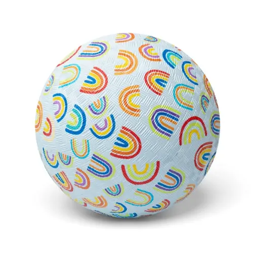 Rubber bal Regenboog - 18 cm