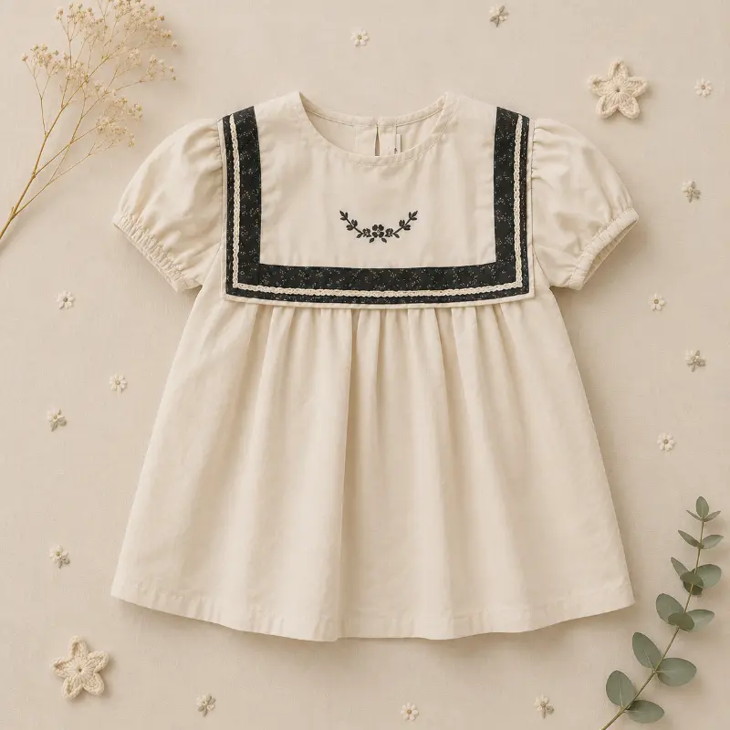 Sailor Top – Elegant & comfortabel – Shirt met Kantdetails en pofmouwen