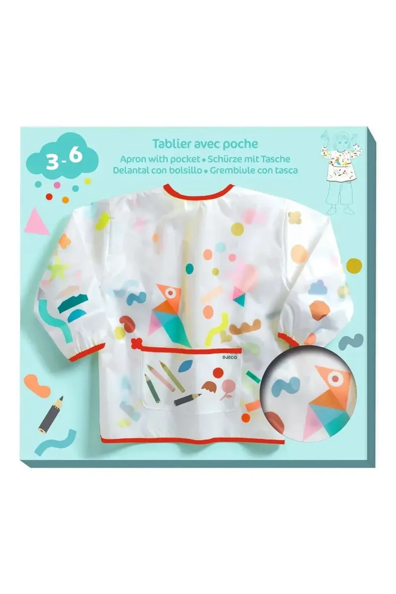 Schort met zak - Stickers & potloden