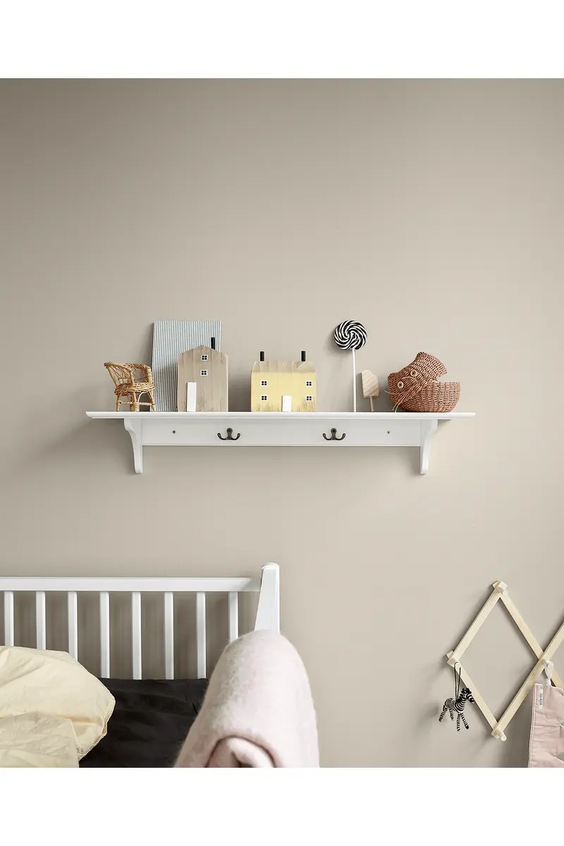 Seaside shelf with hooks, 60cm