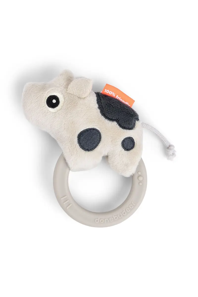 Sensory rattle w/teether | Dotti - Sand