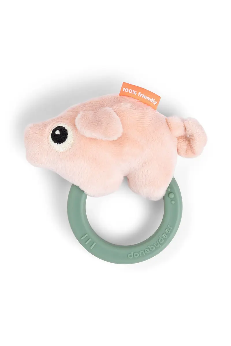 Sensory rattle w/teether | Pigee - Colour mix