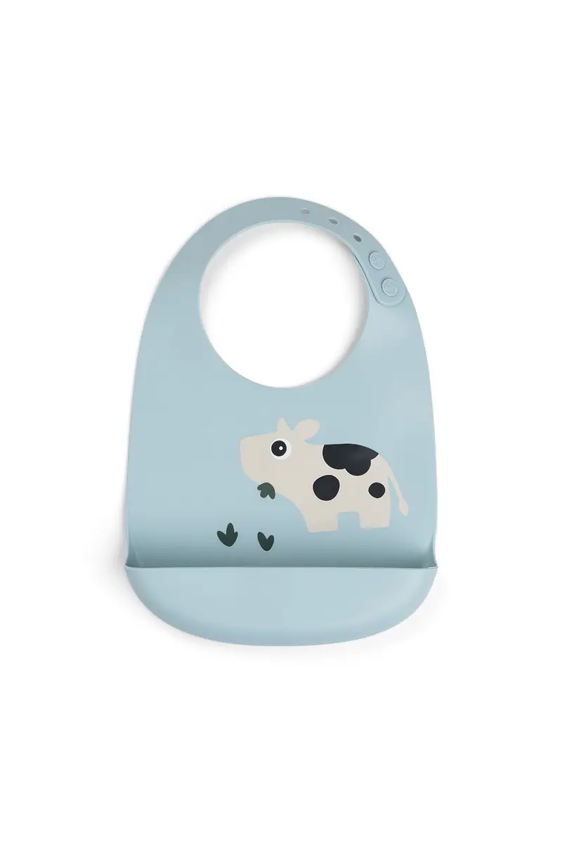 Silicone bib | Dotti - Blue