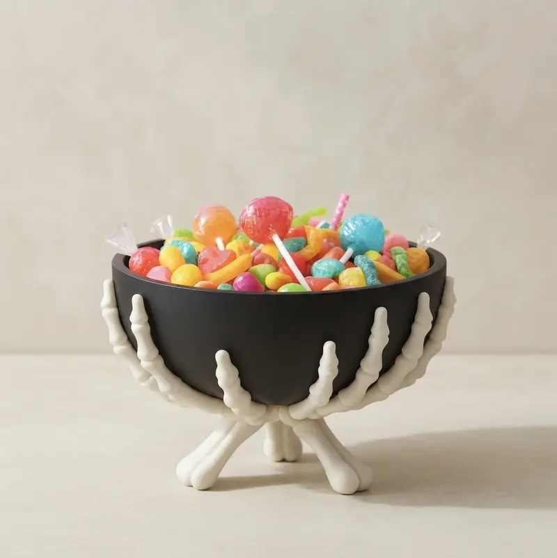 Skelex Candy Bowl - Matzwart Kunststof, Afneembaar Design