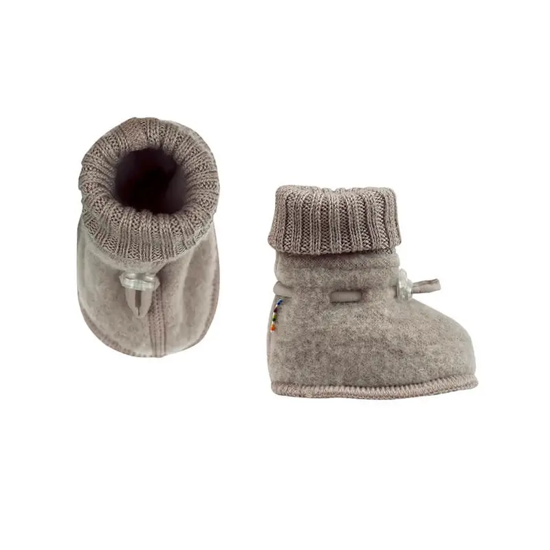 Sleeping booties Fleece wool - Sesame Melange