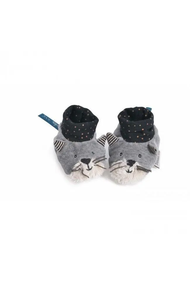 Slofjes Kat Fernand Les Moustaches