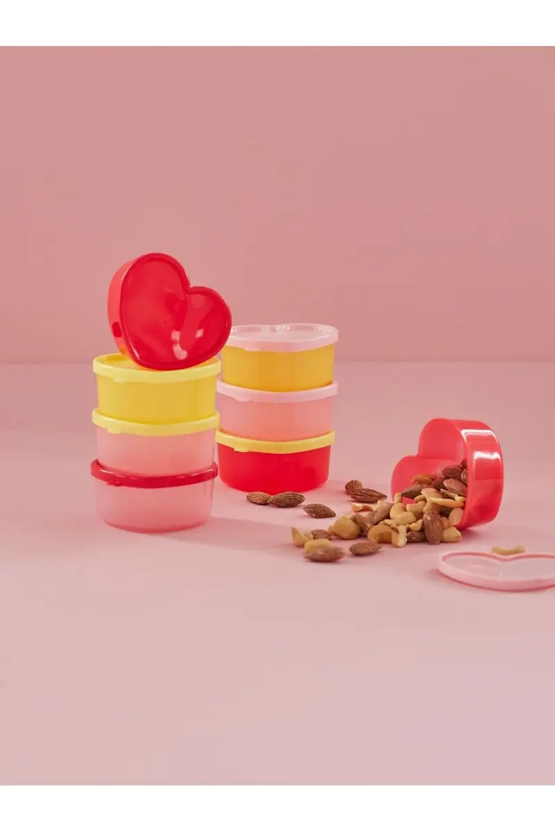 Small Heart Food Boxes - Multicolor