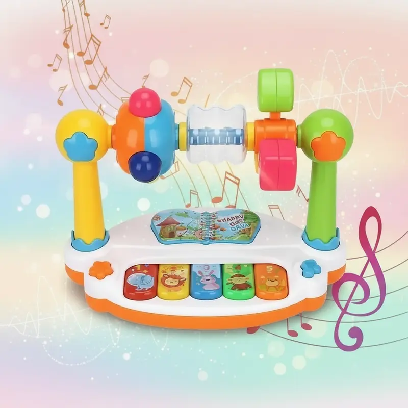 SmartSound – Muziek & Licht – Draaibaar Speelgoedpiano