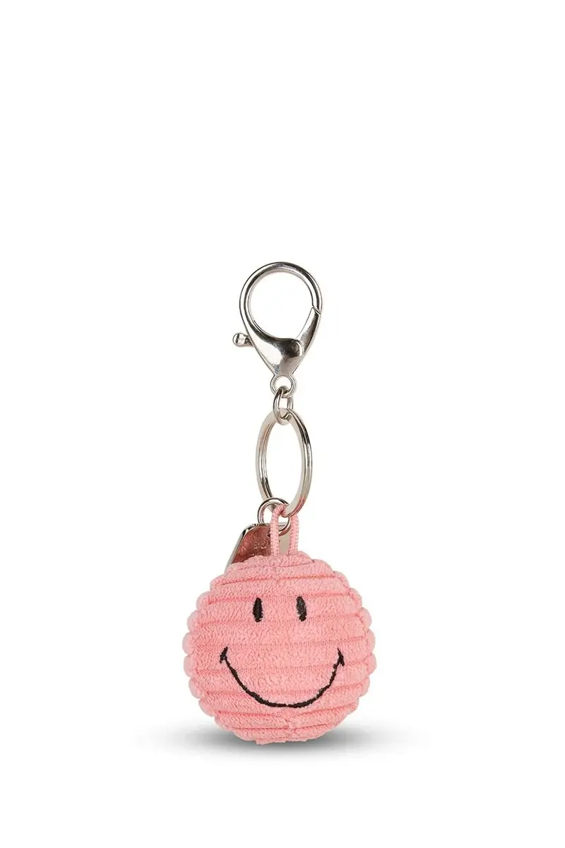 Smiley Keychain ECO Corduroy - Bubblegum Pink