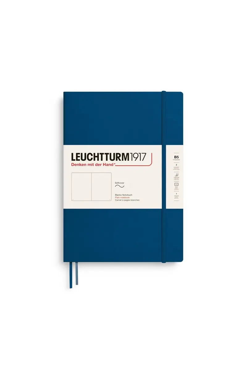 Softcover Composition indigo, plain