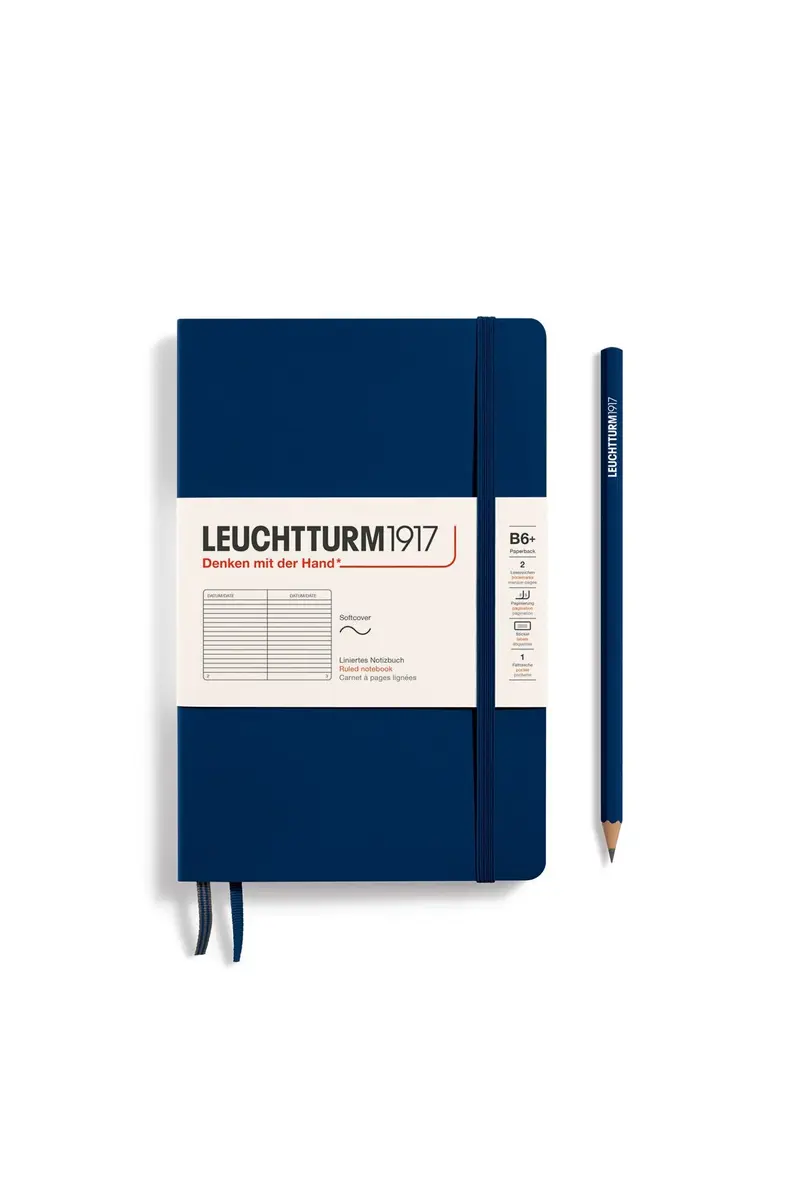 Softcover Paperback navy, ruled