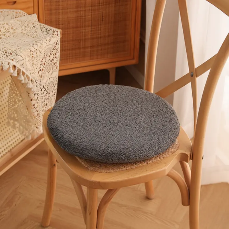 Sora Stoelkussen - Zacht Fluweel, Rond Design