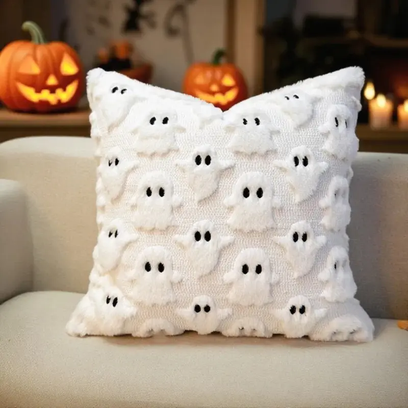 Spero Kussenhoes Bank - Pluche 3D Spookdesign, Machinewasbaar
