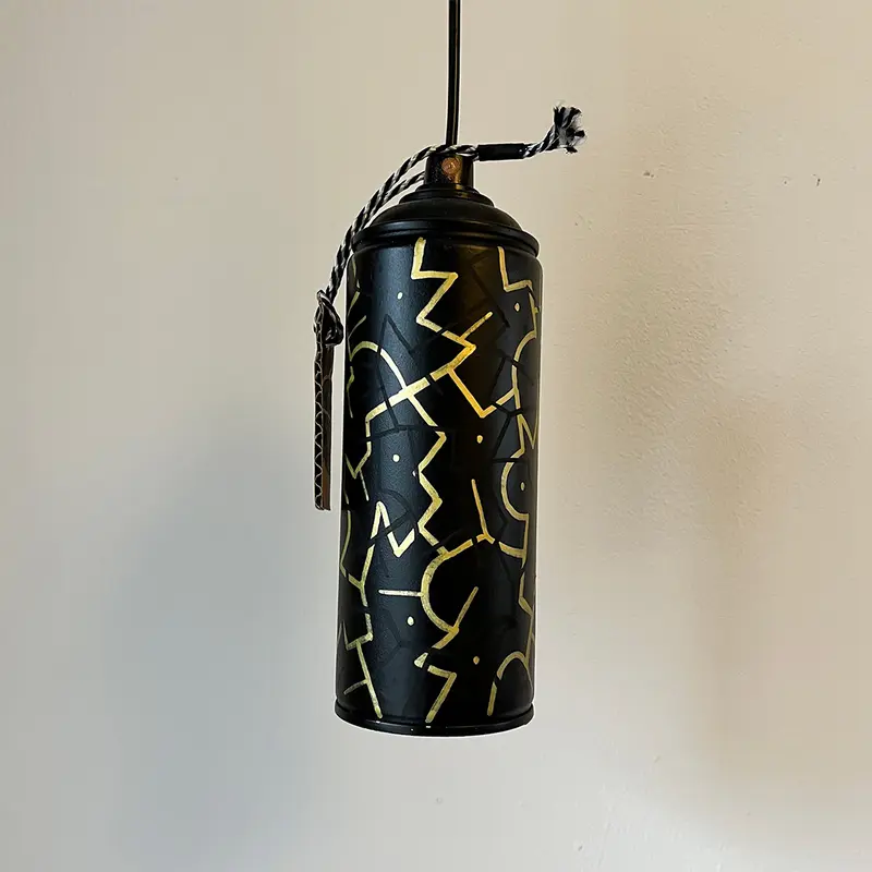 Spray Can Lamp - Sneaky Figures Gold