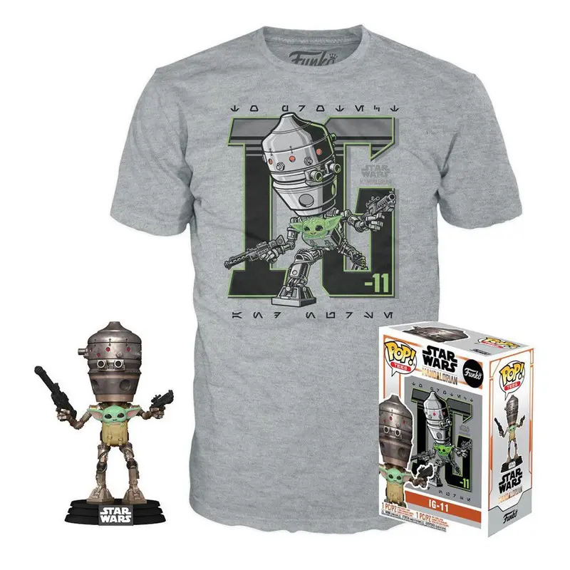 Star Wars The Mandalorian POP! & Tee Box Child In Satchel
